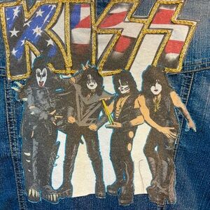 Lee Blue Jean Jacket with KISS Graphic